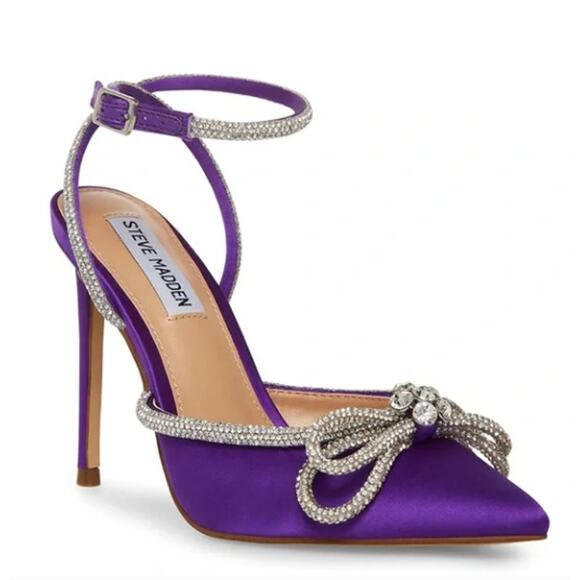 Steve Madden Heels Viable Pump‎ High Heels Women's Size 6.5 Jeweled Rhinestone - Picture 1 of 11